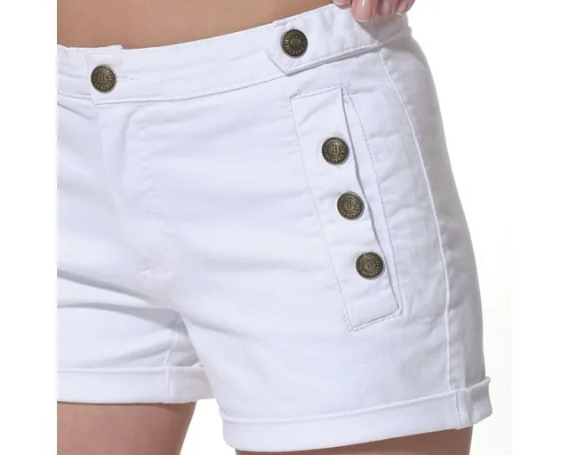 short Hublot blanc shonna à boutons
