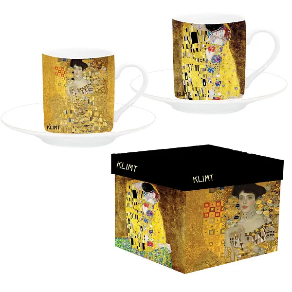 Coffret 2 tasses à café Gustave Klimt