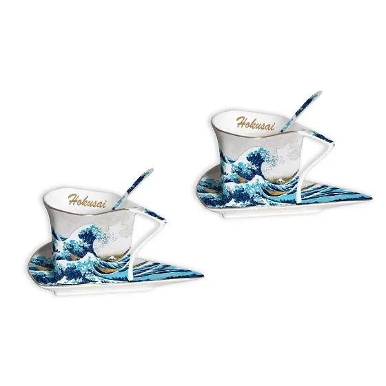 lot de 2 tasses Hokusai