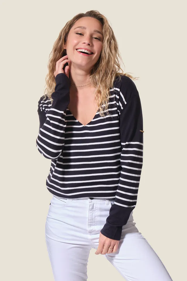 Pull marise marine hublot