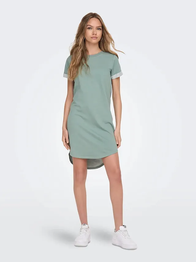 Robe t-shirt vert pastel