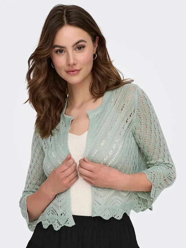 gilet court crochet