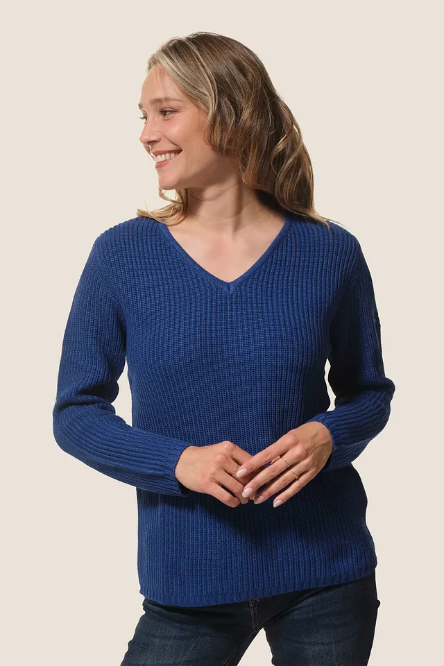 Pull Hublot pivoine bleu